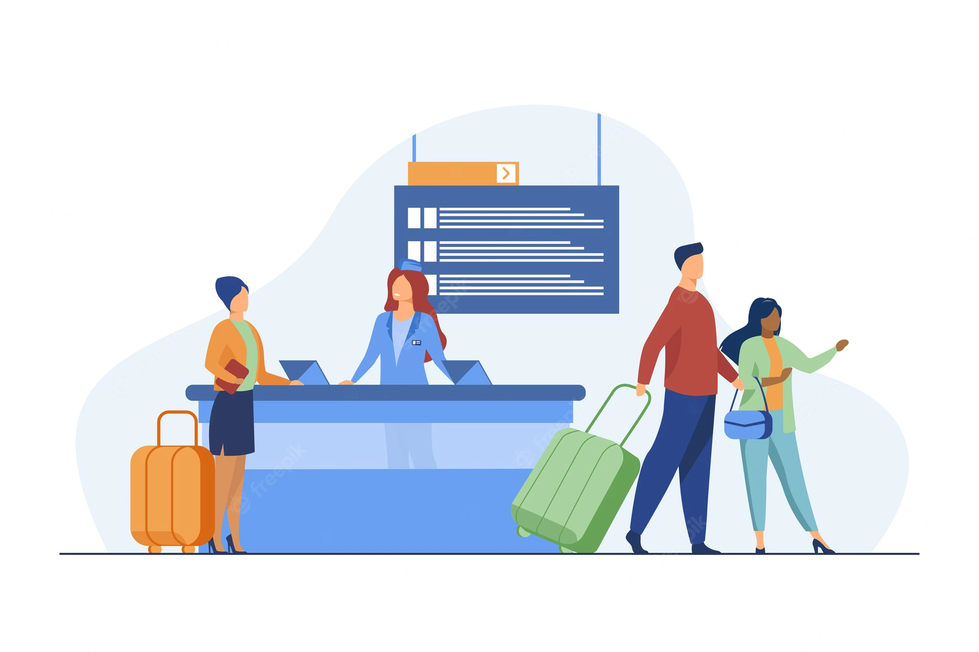 happy-travelers-going-through-flight-registration-counter-trip-baggage-luggage-flat-vector-illustration-travel-vacation_74855-8405